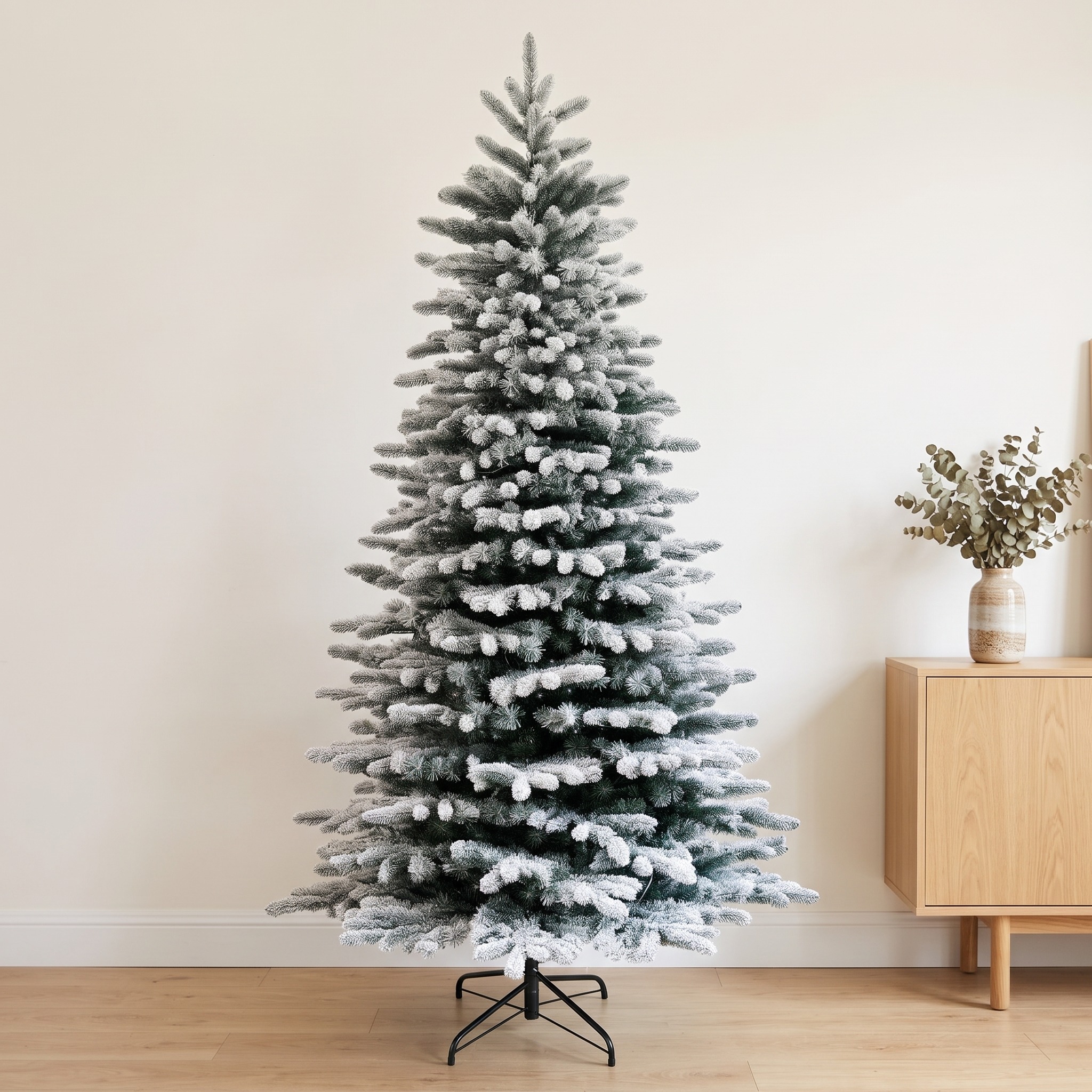 7.5 ft Christmas Tree with Dual-Color LEDs, Flocked, Green, photo 3 of 5