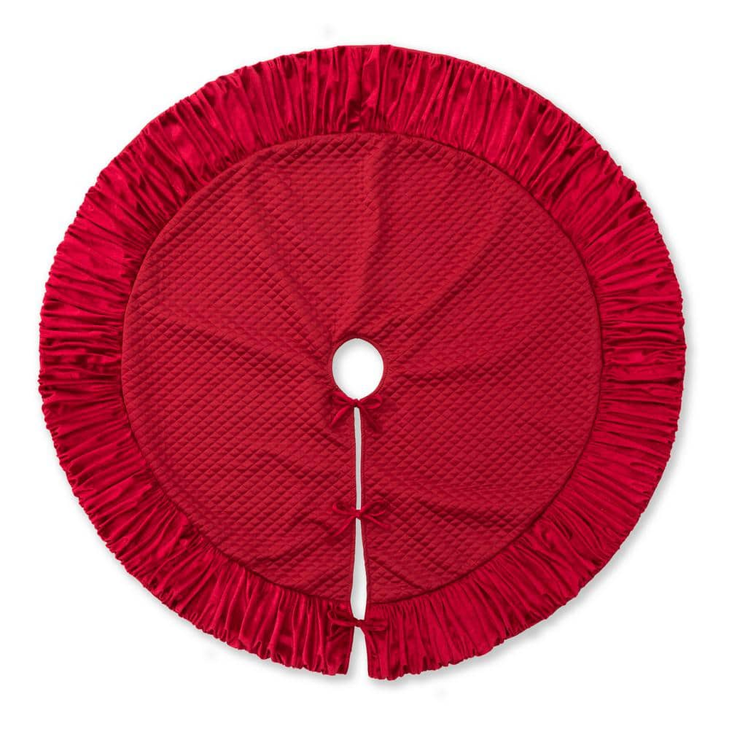 Christmas Tree Skirt with Velvet Ruffled Edge, photo 5 of 9