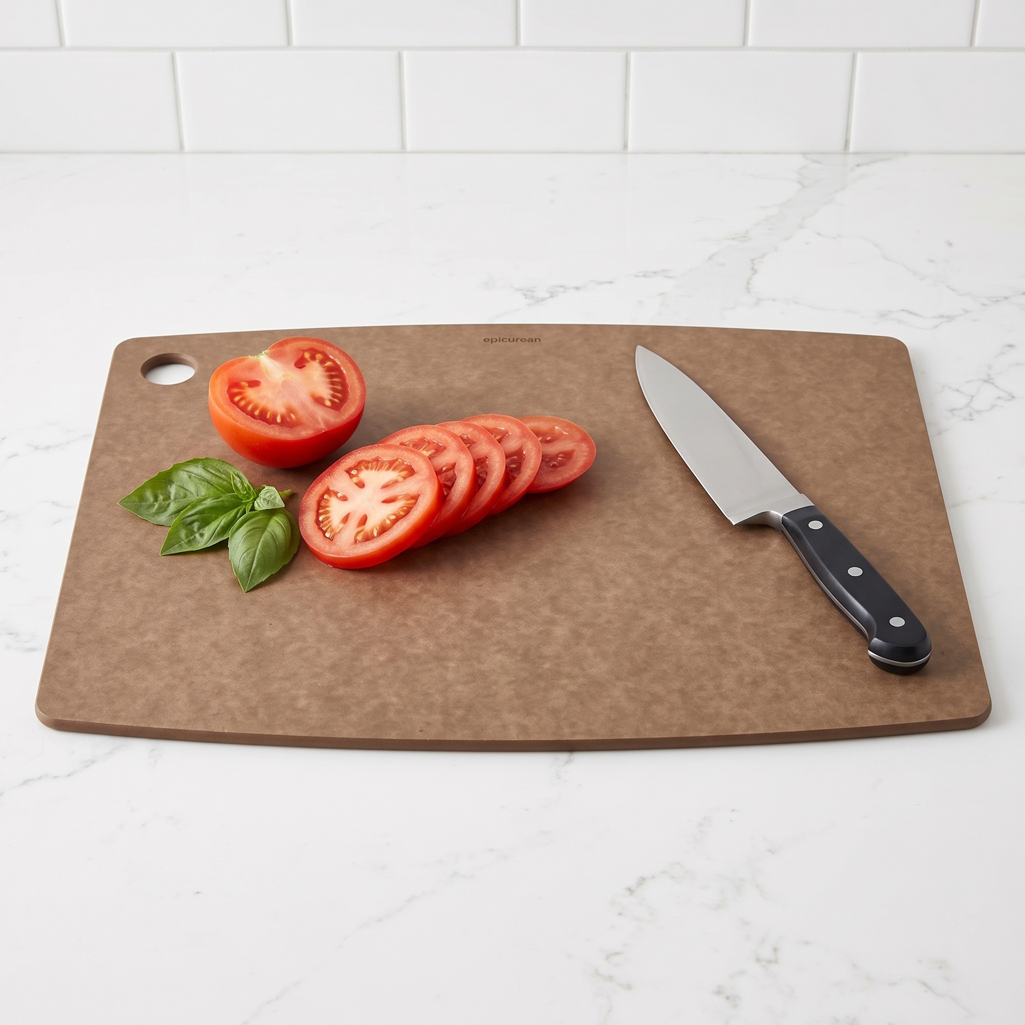 Cutting Board with Hanging Hole and Slim Profile — Nutmeg, 14.5 x 11.25 in, photo 7 of 15