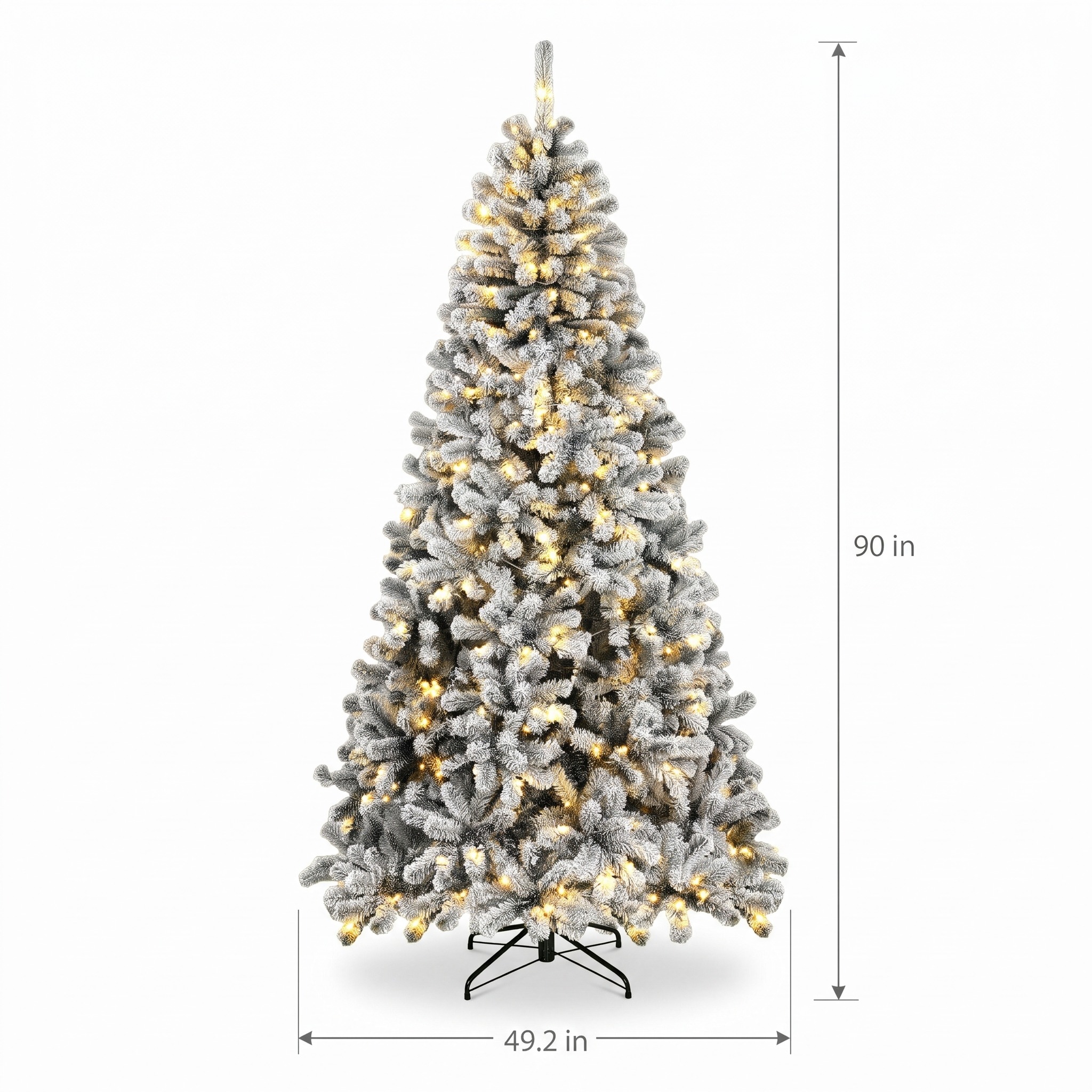 Christmas Tree with Flocked Curved Branches and LEDs, photo 2 of 6
