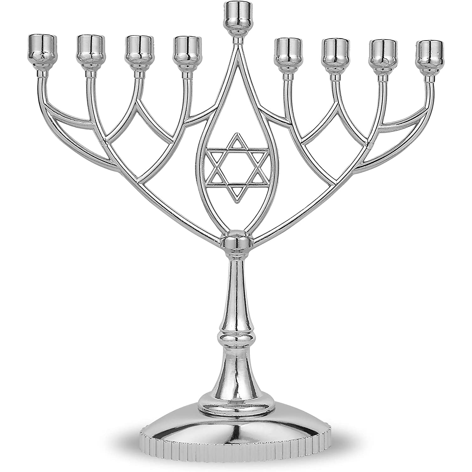 Hanukkah Menorah with Geometric Branches, photo 3 of 7