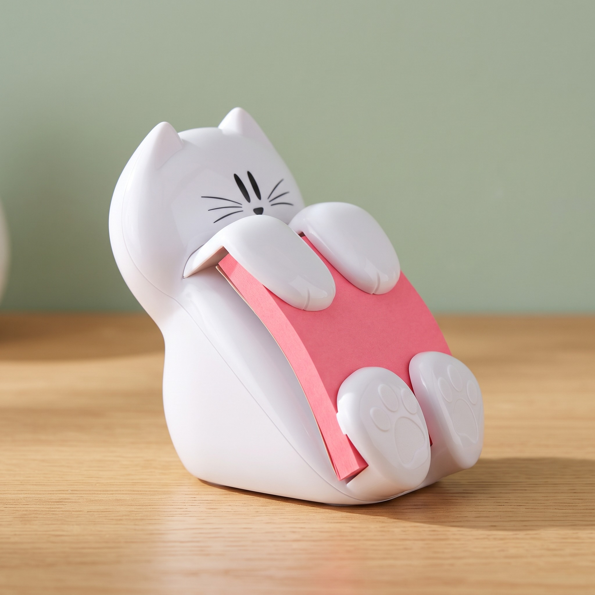 Cat-Shaped Note Dispenser with 45 Sheets, White, photo 4 of 5
