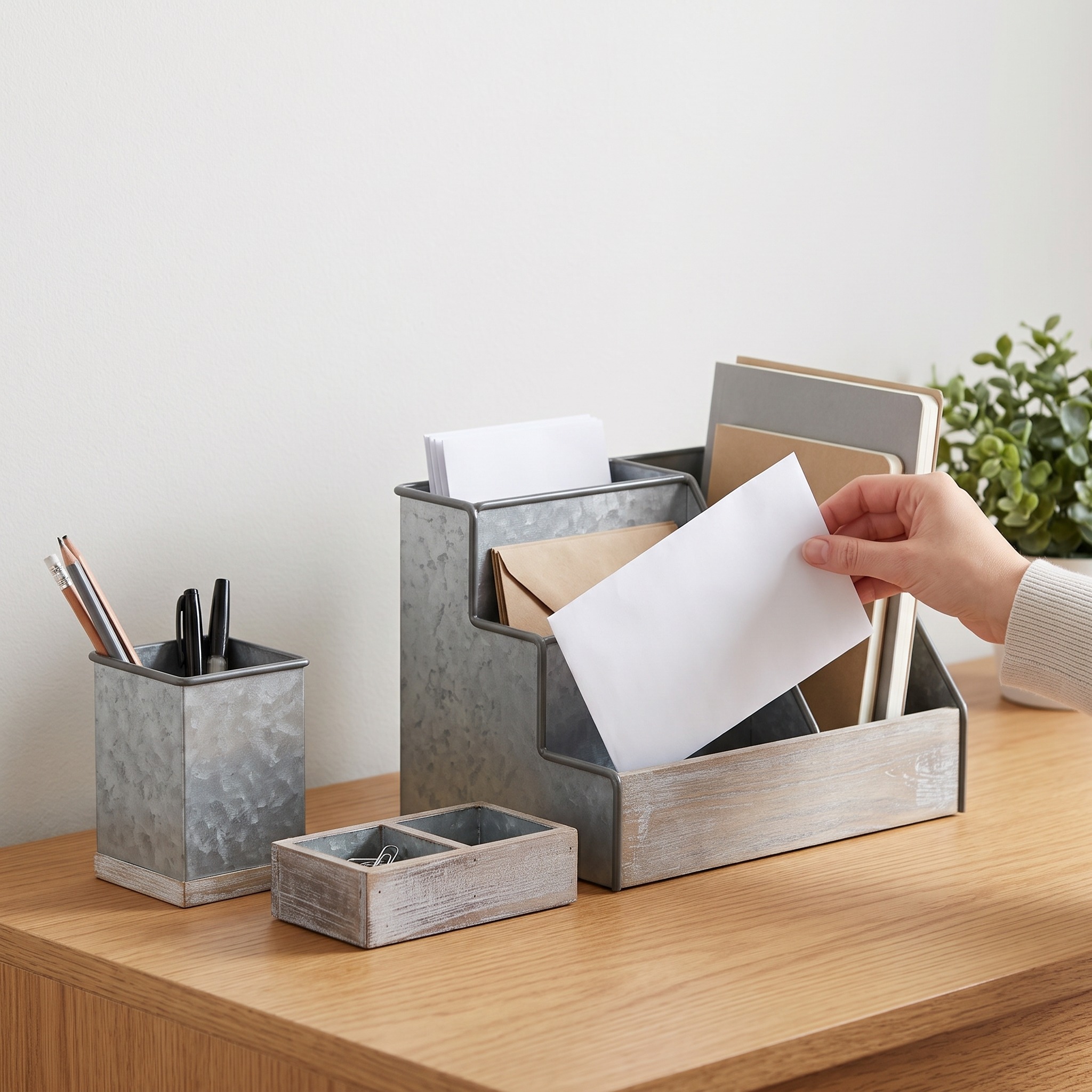 3-Piece Desk Organizer Set with Stepped Compartments, photo 2 of 5
