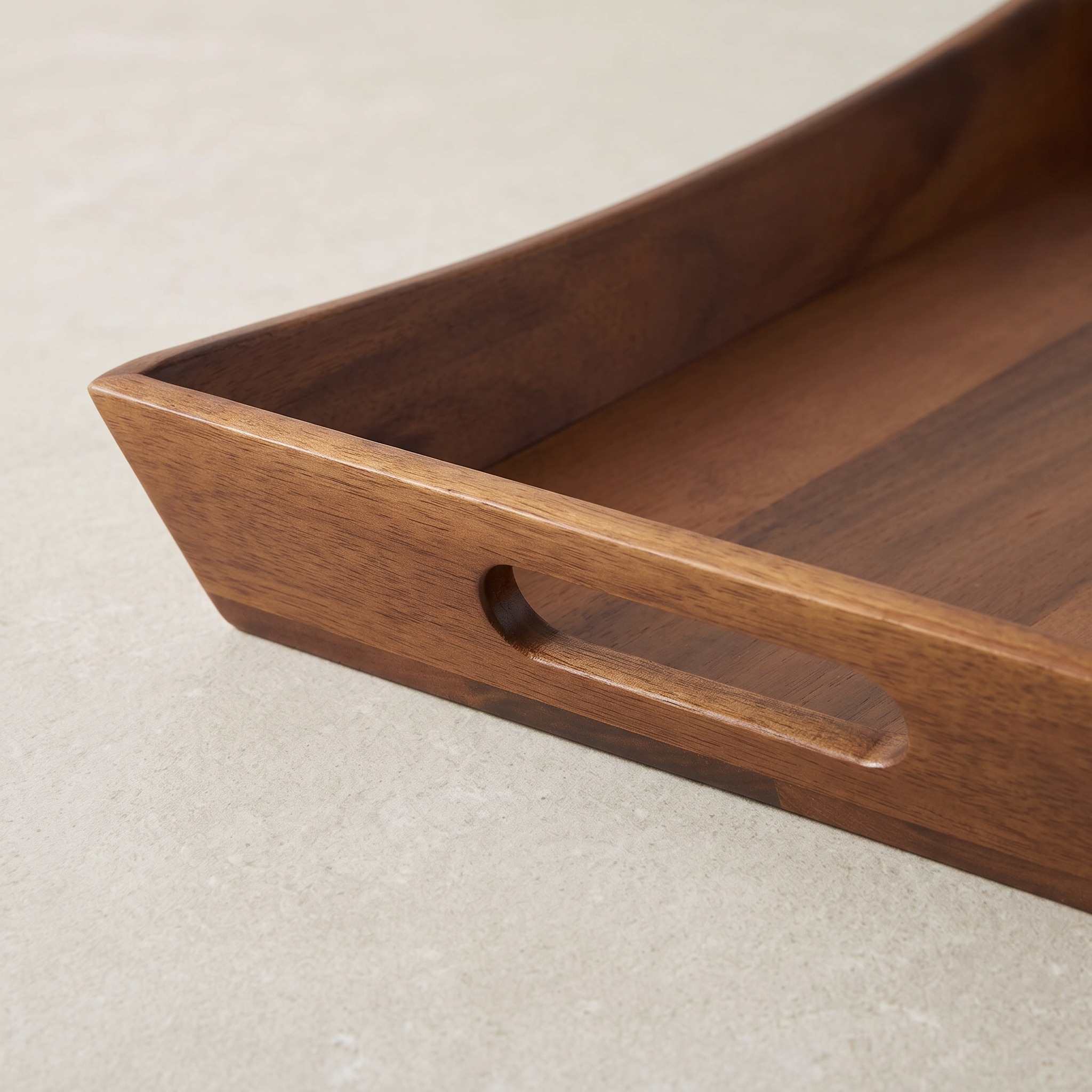 Serving Tray with Curved Sides and Cutout Handles, photo 4 of 5