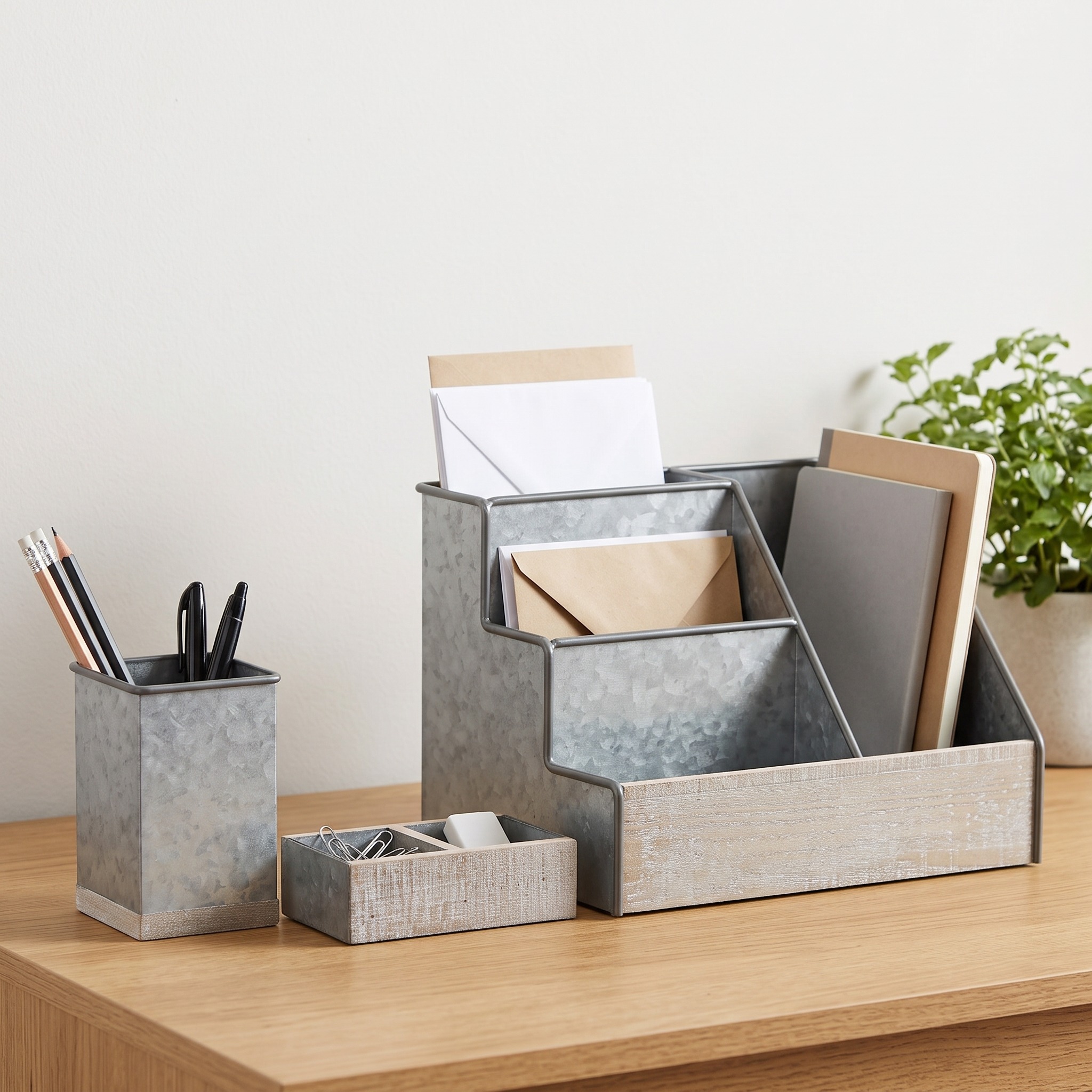 3-Piece Desk Organizer Set with Stepped Compartments, photo 1 of 5