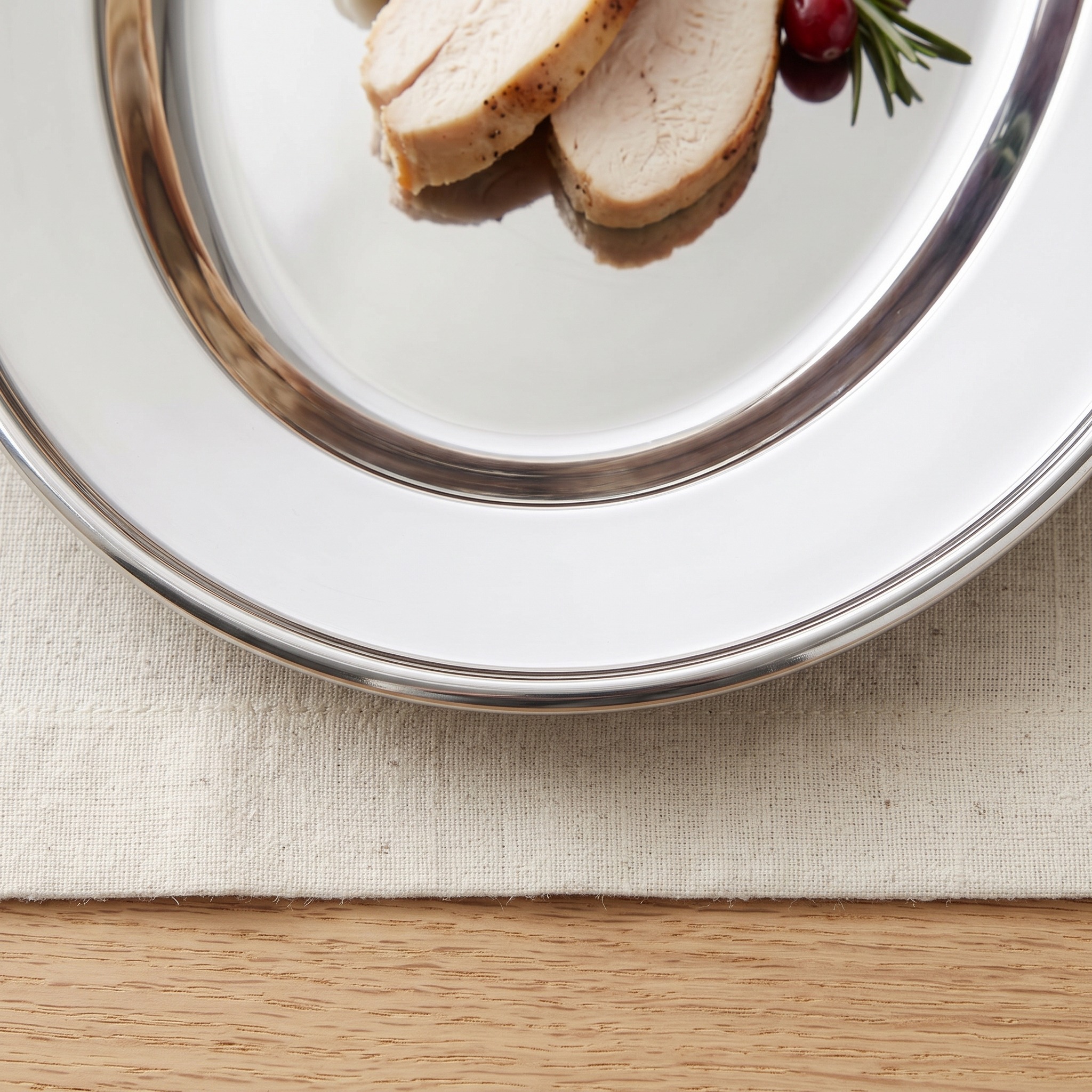 16 in Oval Serving Platter with Polished Rim, photo 4 of 5