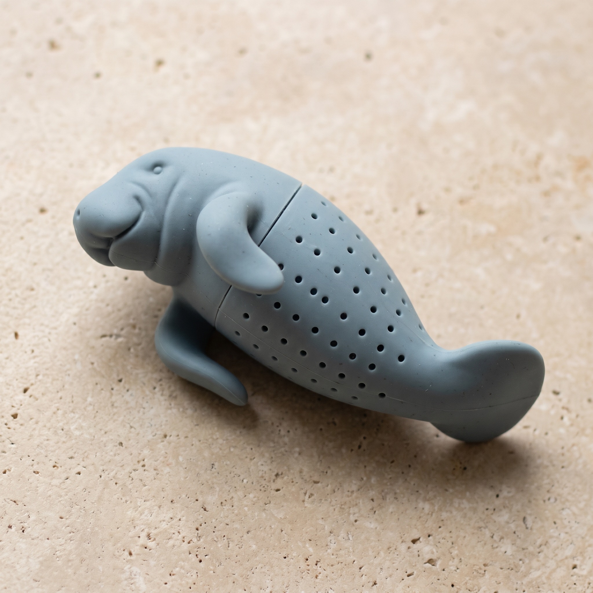 Silicone Tea Infuser with Manatee Shape, Blue, photo 2 of 5