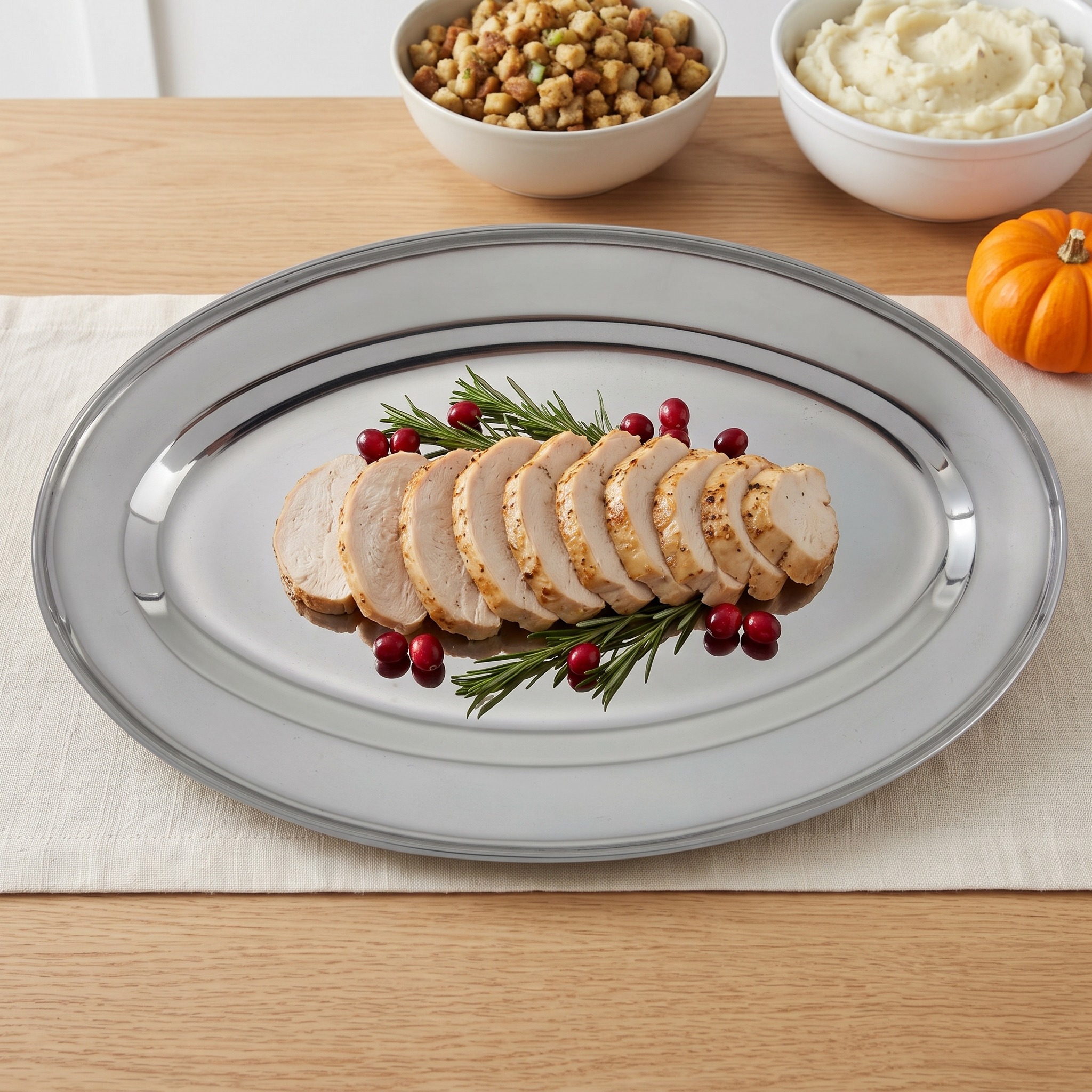 16 in Oval Serving Platter with Polished Rim, photo 1 of 5