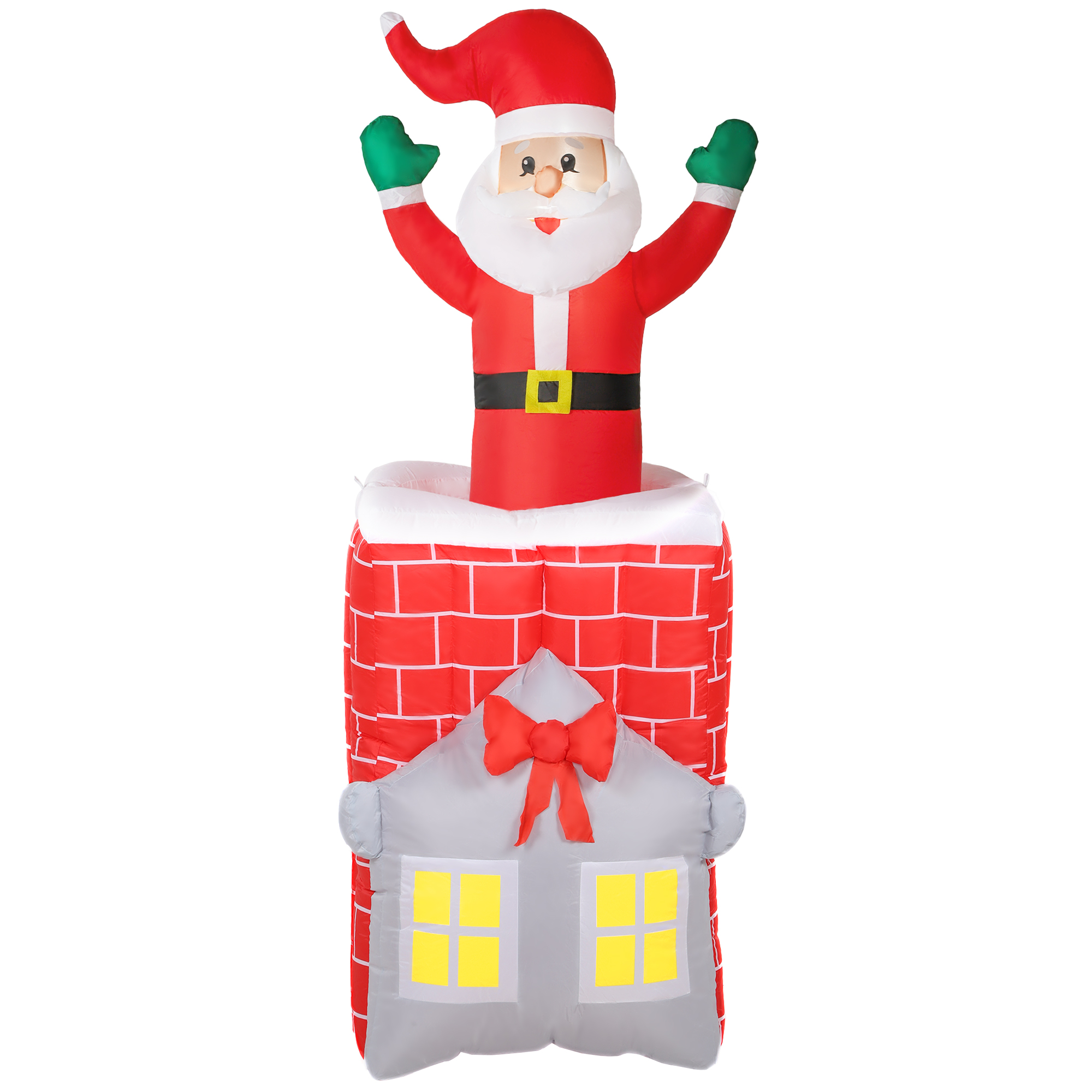 Moving Santa Inflatable with Chimney and LEDs, 7 ft, photo 5 of 5