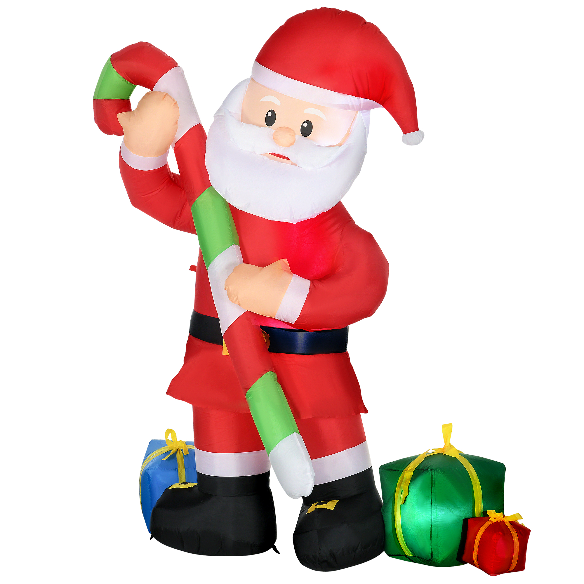 6 ft Santa Inflatable with Candy Cane and Gifts, photo 3 of 5