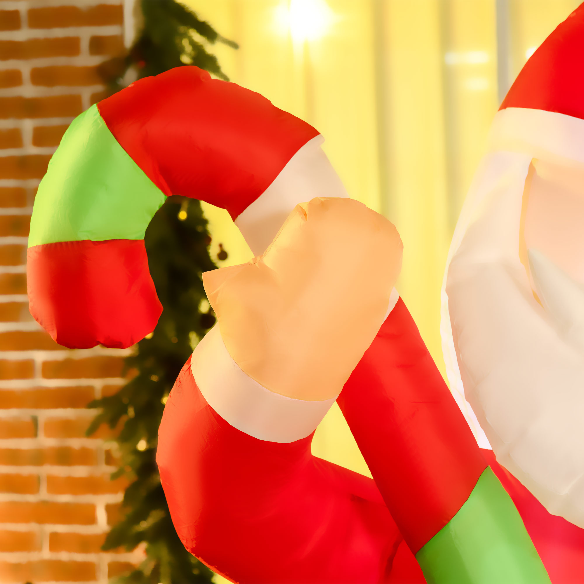 6 ft Santa Inflatable with Candy Cane and Gifts, photo 4 of 5