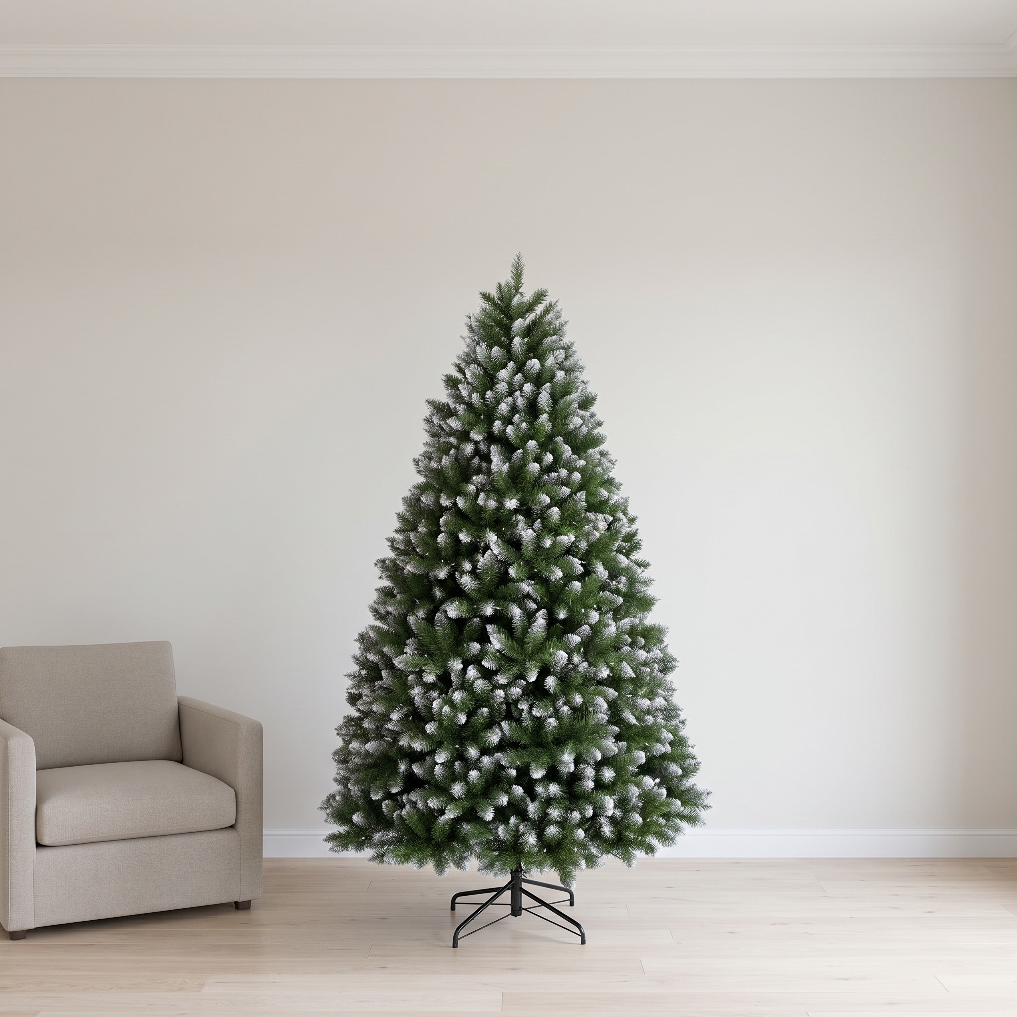 Christmas Tree with White Tips, Dual-Color LEDs and Remote, photo 2 of 8