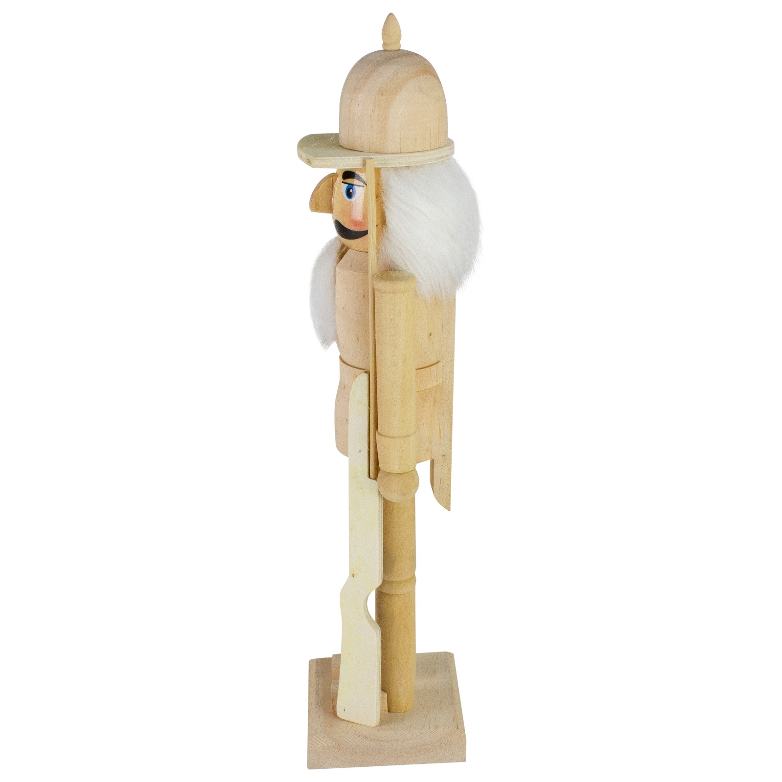 15 in Wooden Nutcracker with Rifle, Unfinished, photo 4 of 5