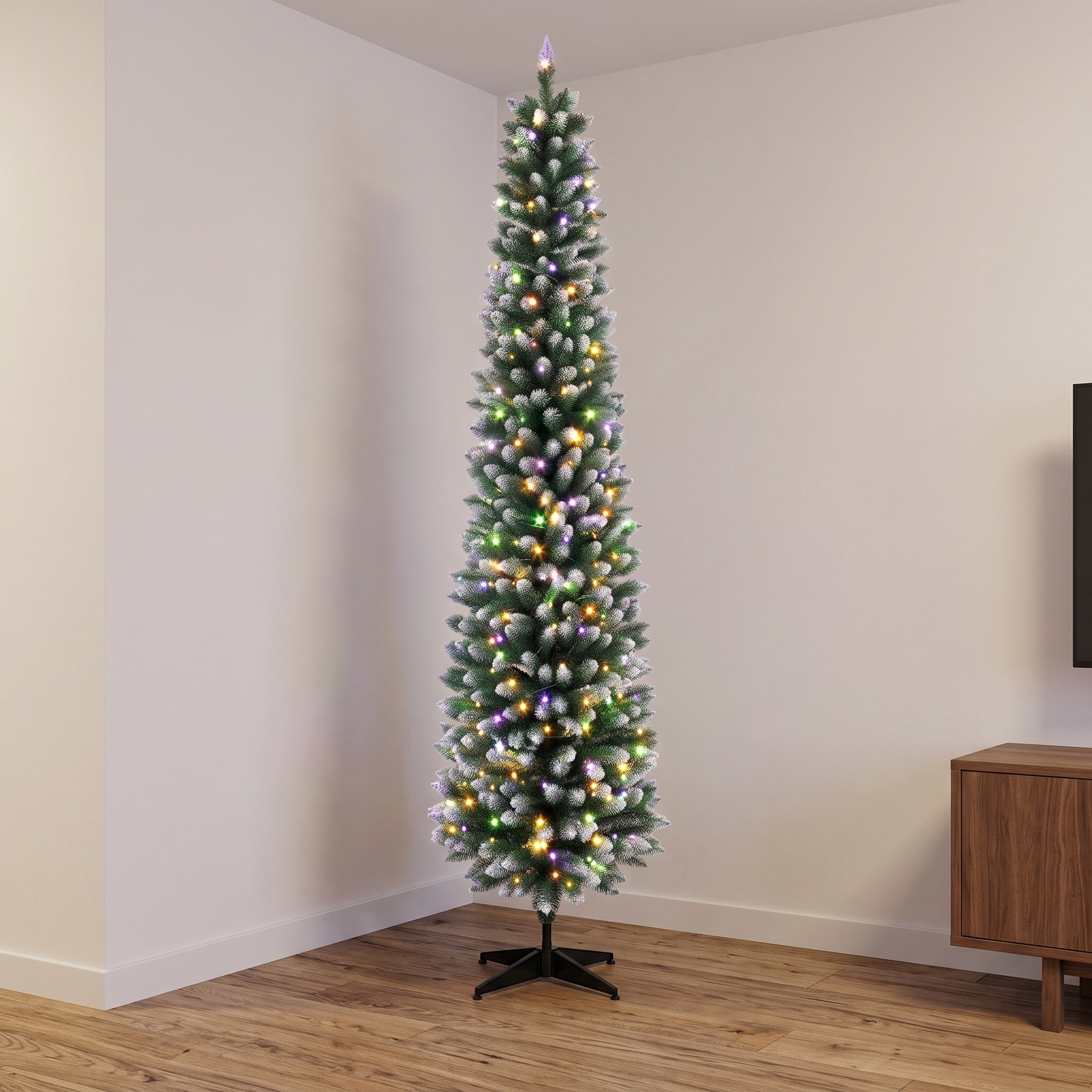 Pencil Christmas Tree with Dual-Color LEDs and Remote — 8 ft, photo 7 of 7