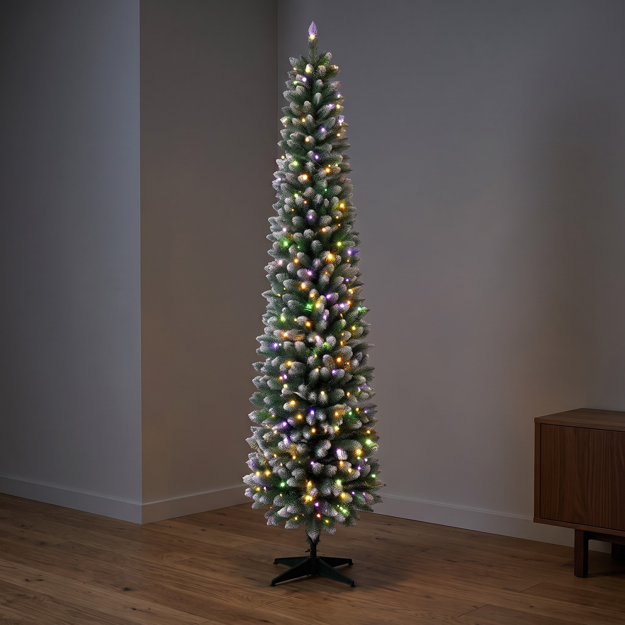 Pencil Christmas Tree with Dual-Color LEDs and Remote — 7 ft, photo 6 of 7