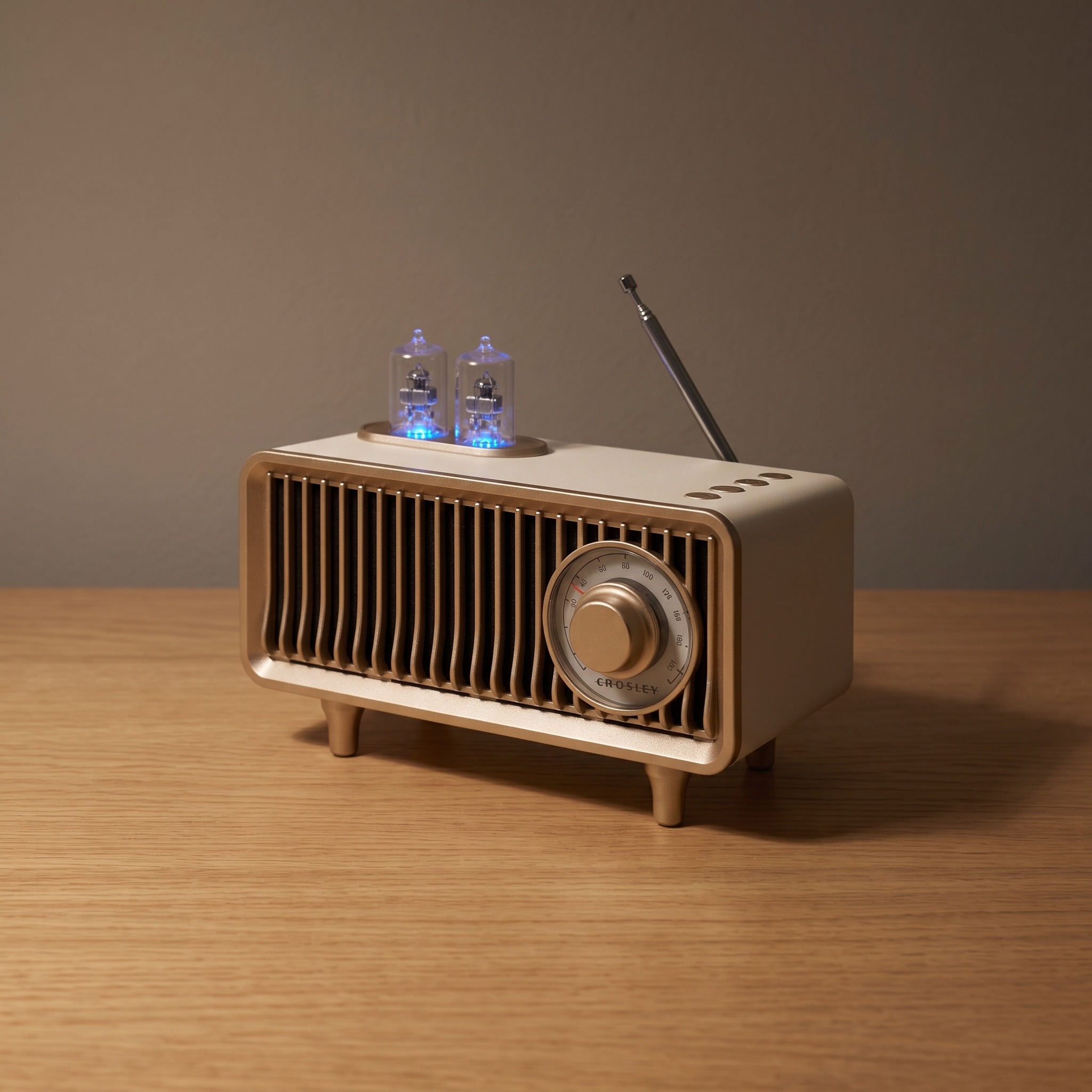 Mini FM Radio with Color-Changing Tube Lights, photo 2 of 7