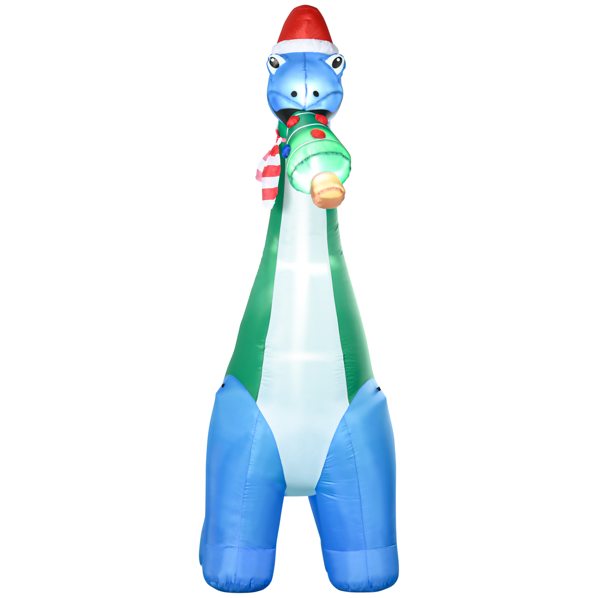11 ft Christmas Dinosaur Inflatable with Tree and LEDs, photo 4 of 5