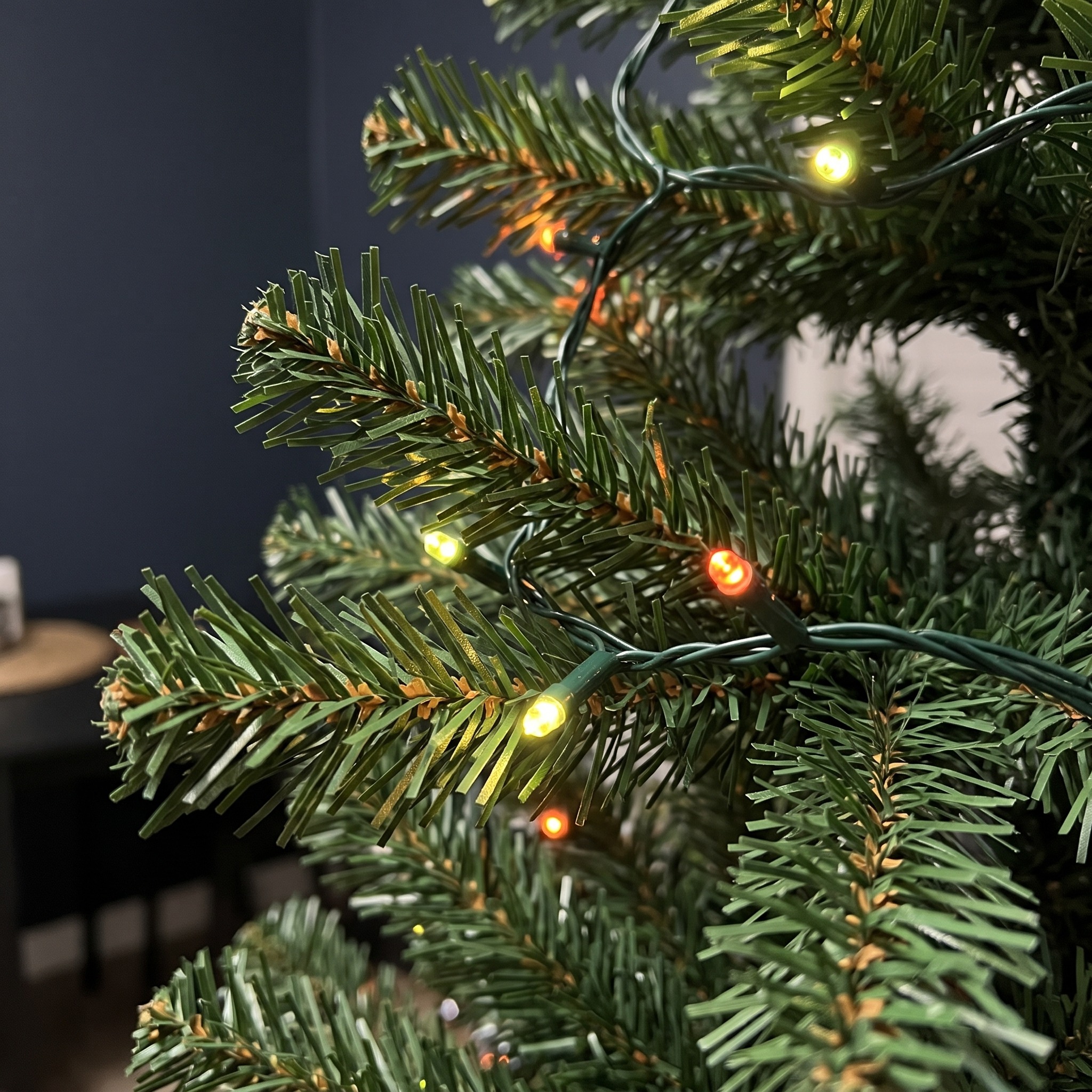 7 ft Slim Christmas Tree with Colorful LEDs, Green, photo 4 of 5