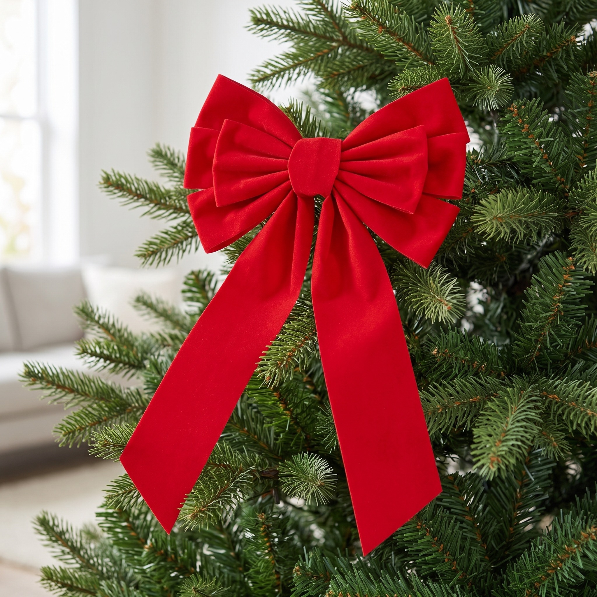 Christmas Bows with Velvet Loops and Long Tails — Set of 12, 10 x 26 in, photo 13 of 13