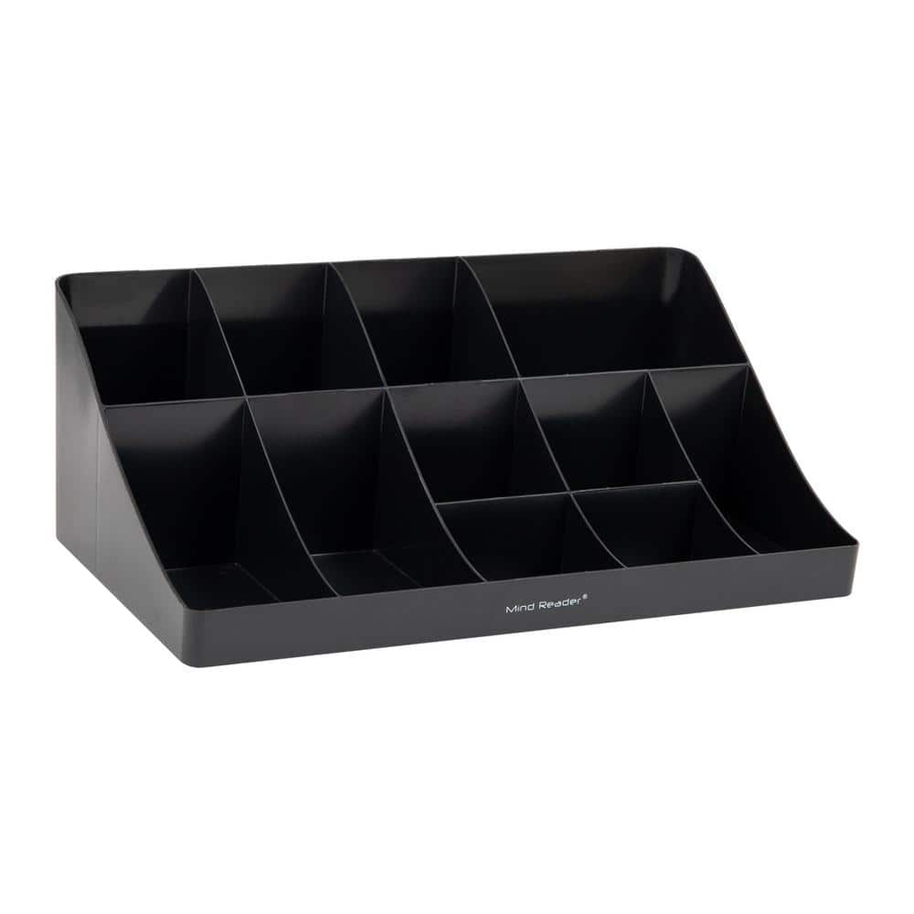 11-Compartment Coffee Caddy, 18 in, Black Plastic, photo 3 of 5