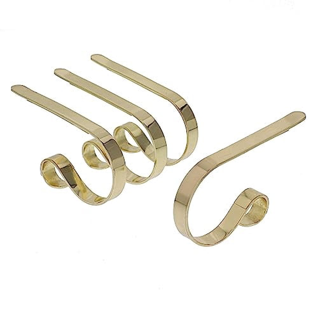 Mantel Stocking Holder Clips, Adjustable Metal — Brass, Set of 4, photo 11 of 25