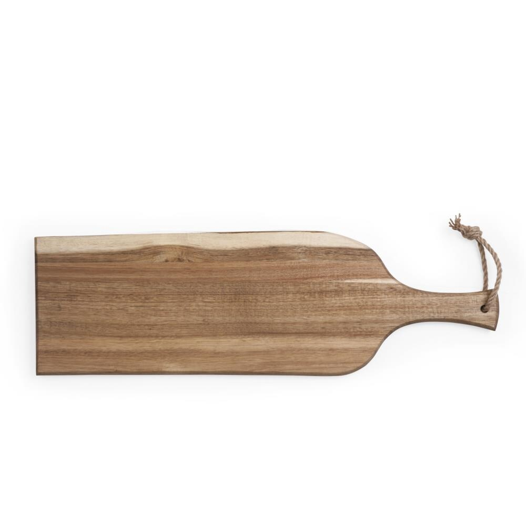 Acacia Serving Board with Live Edge and Rope Handle — 24 in, photo 9 of 13