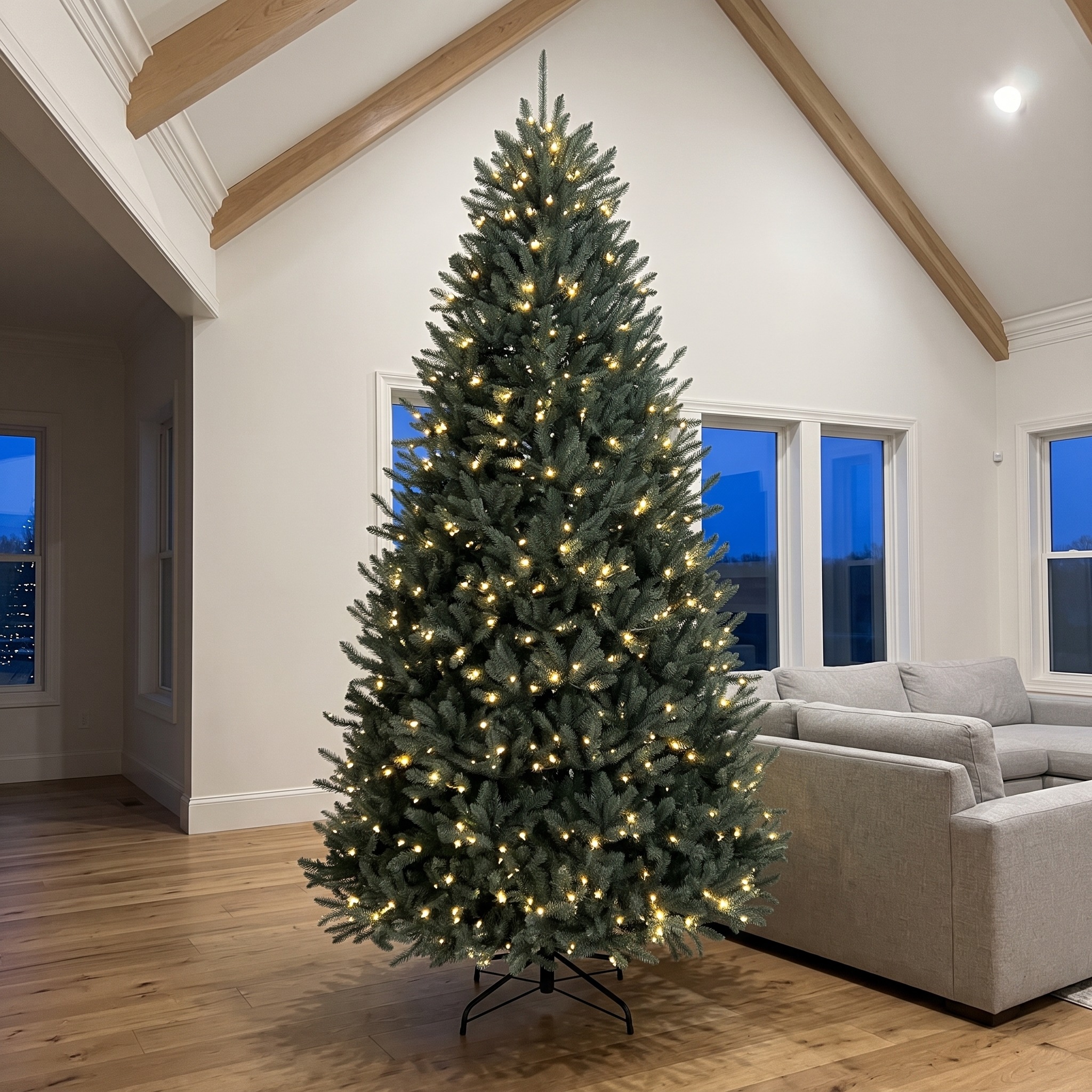 Spruce Christmas Tree with Dual-Color LEDs and Plug-In Trunk — 9 ft, photo 9 of 11