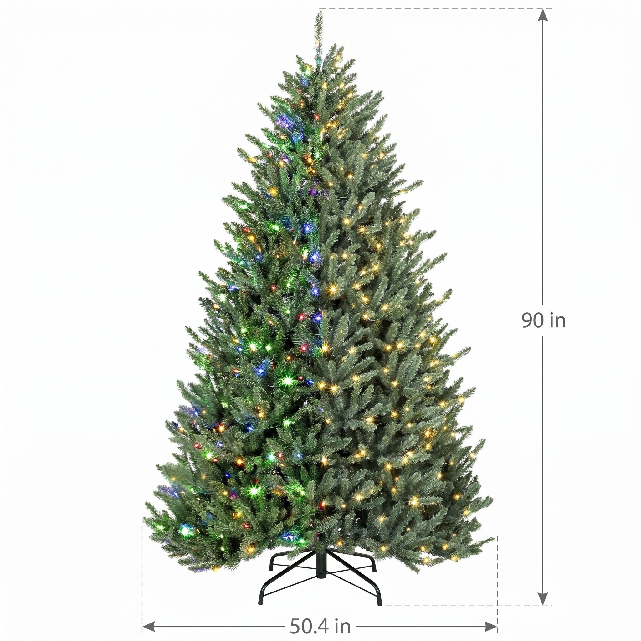 Spruce Christmas Tree with Dual-Color LEDs and Plug-In Trunk — 7.5 ft, photo 7 of 11