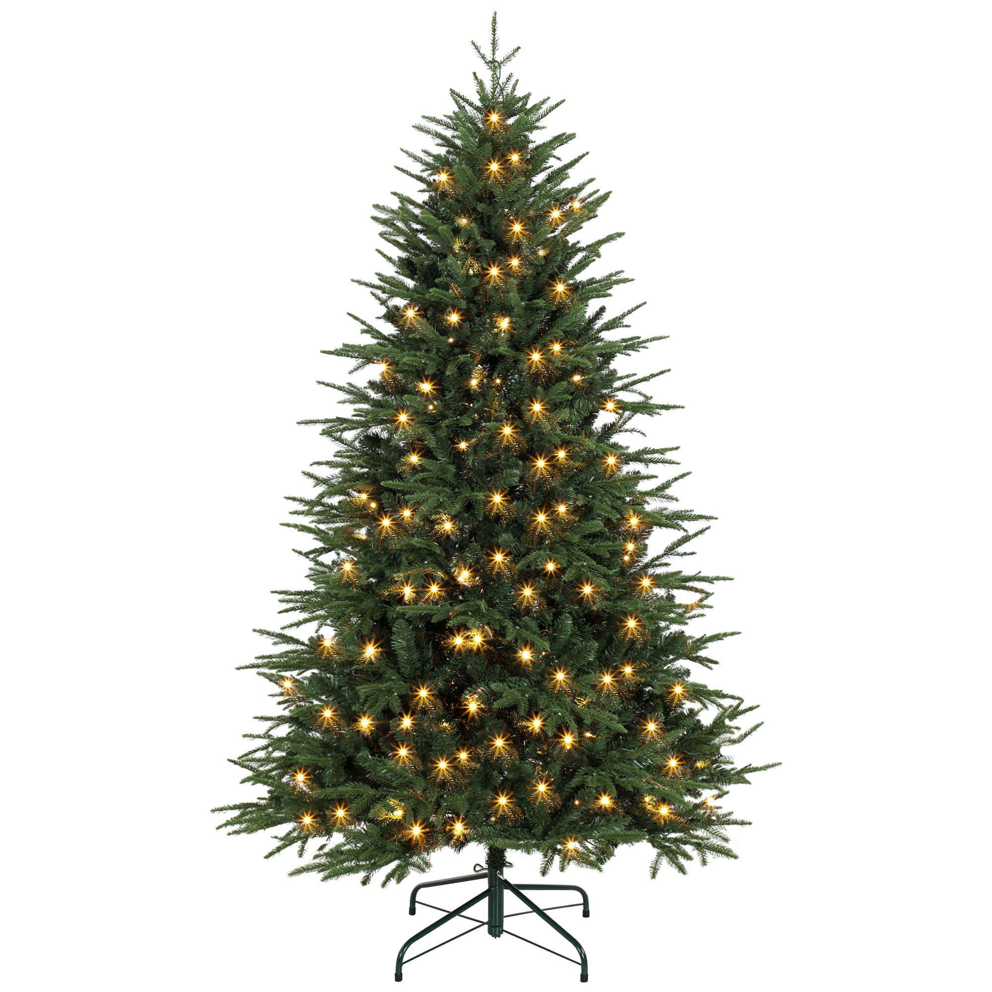 6 ft Wide Christmas Tree with 300 Warm White LEDs, Green, photo 3 of 5