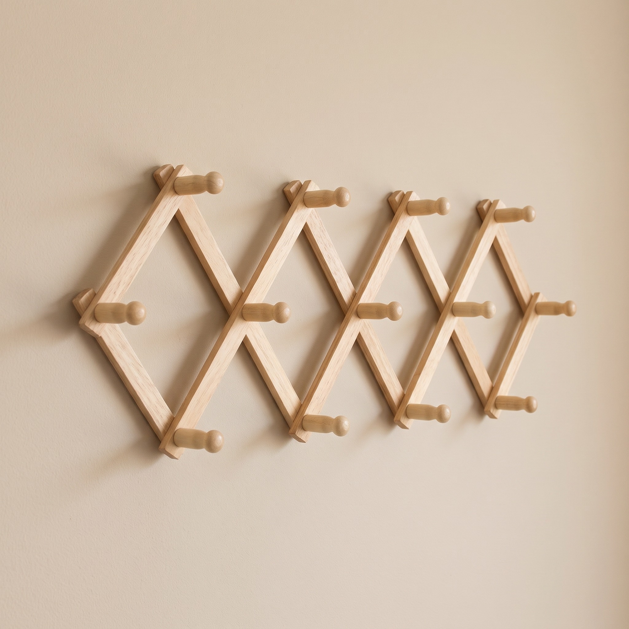 Expandable Wood Mug Rack with 13 Pegs, Natural, photo 3 of 5