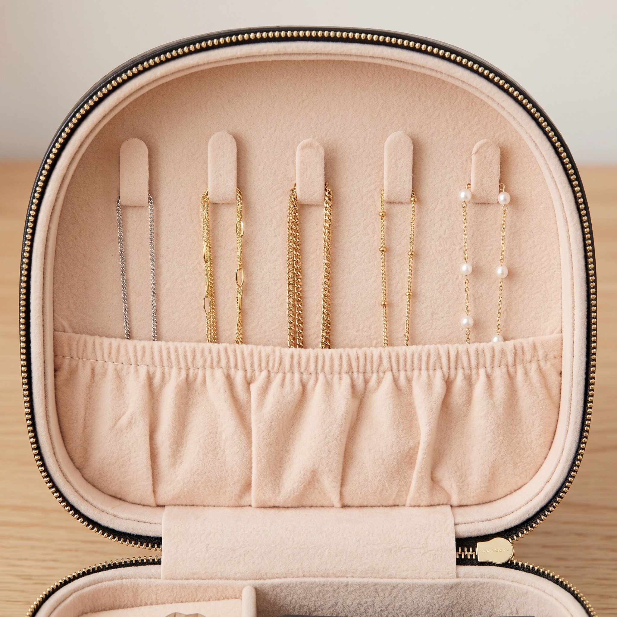 Travel Jewelry Box with Dividers, Faux Leather, photo 3 of 7