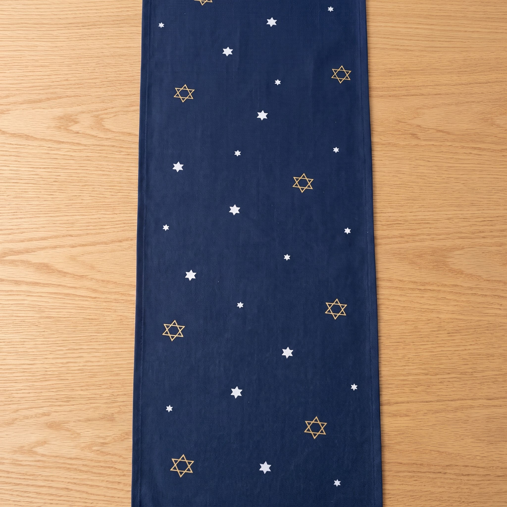 Hanukkah Table Runner with Tassels, 72 in Blue Fabric, photo 5 of 5