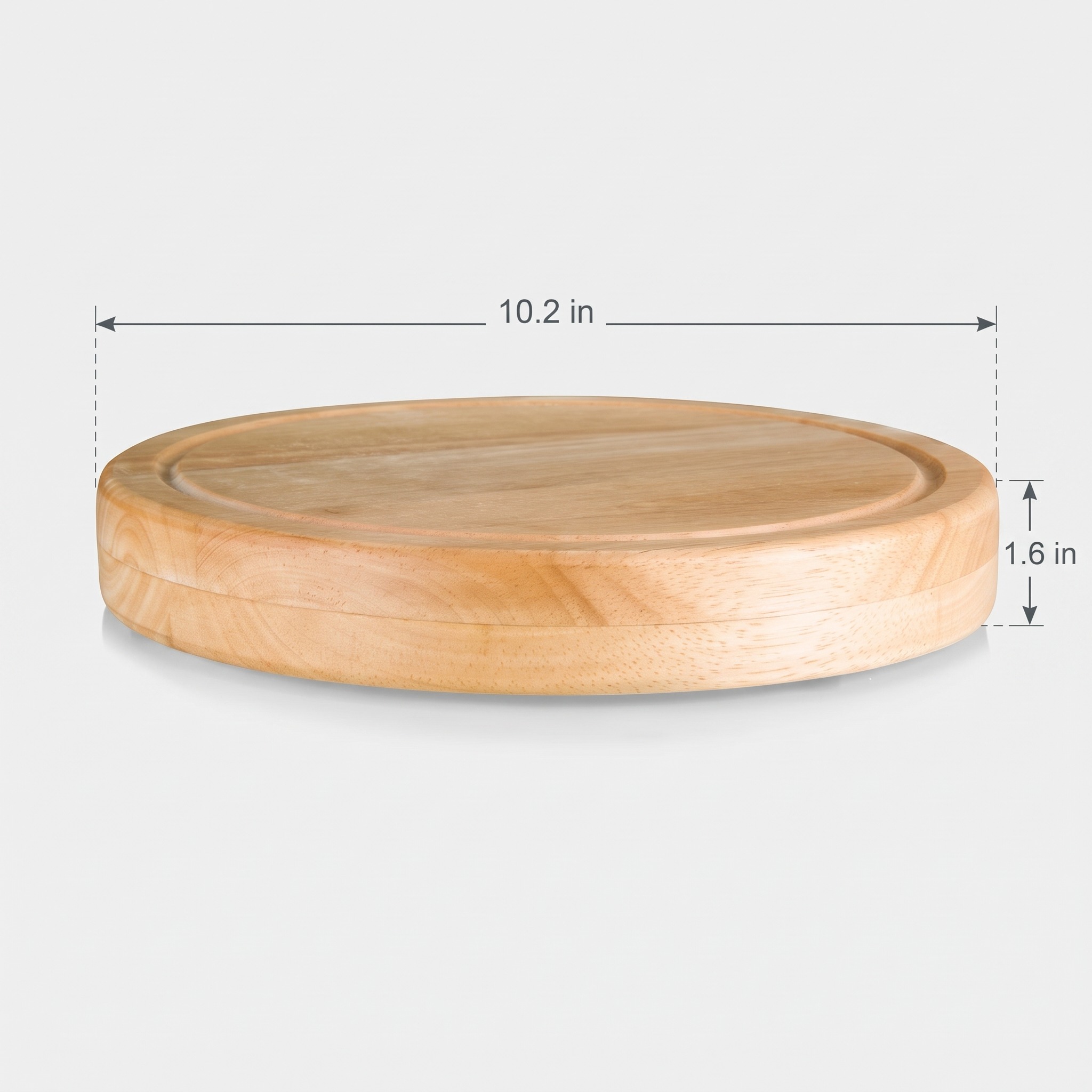 Round Cheese Board with Hidden Tools, 10 in, Rubberwood, photo 2 of 5