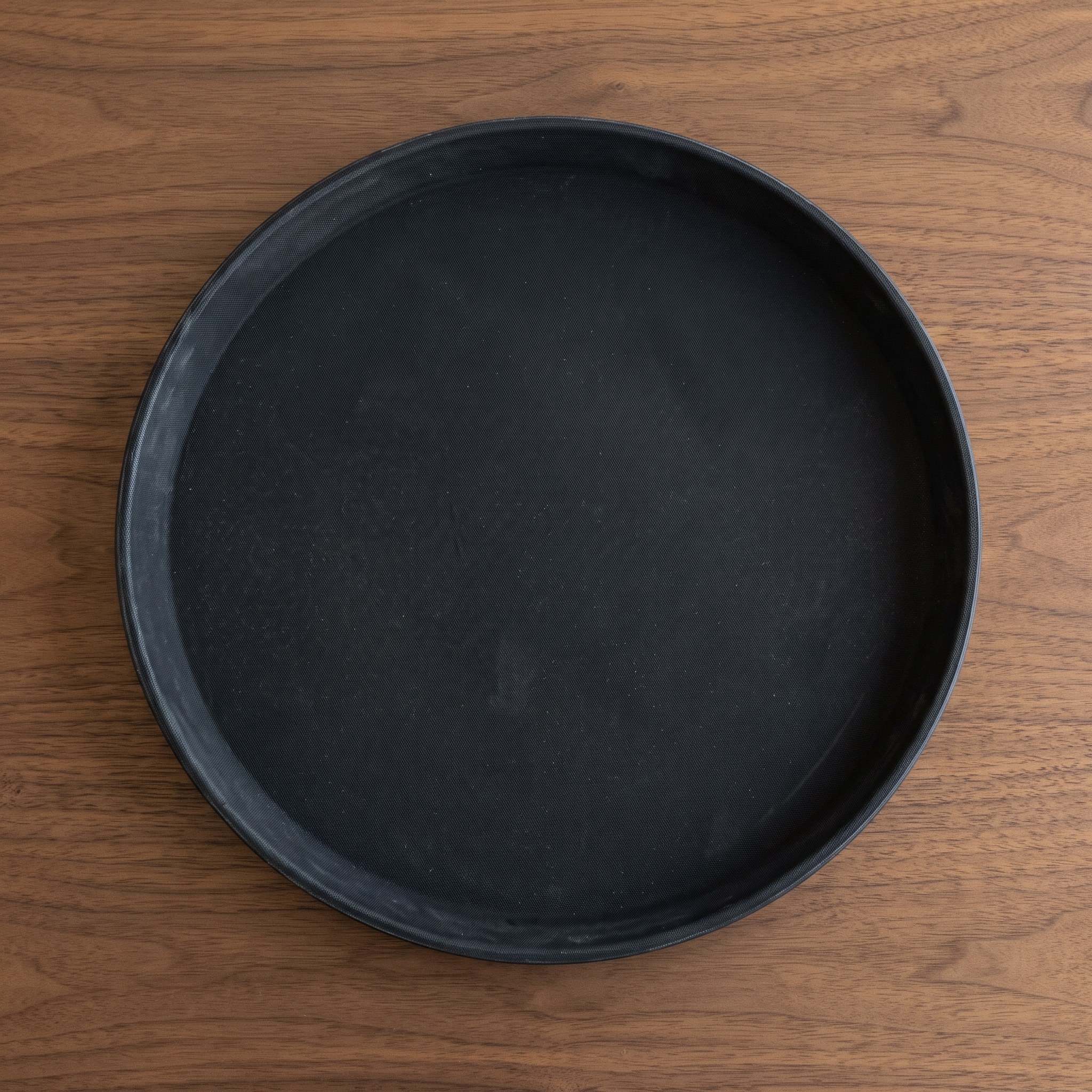 Round Serving Tray with Non-Slip Rubber Liner — Black, 16 in, photo 7 of 7