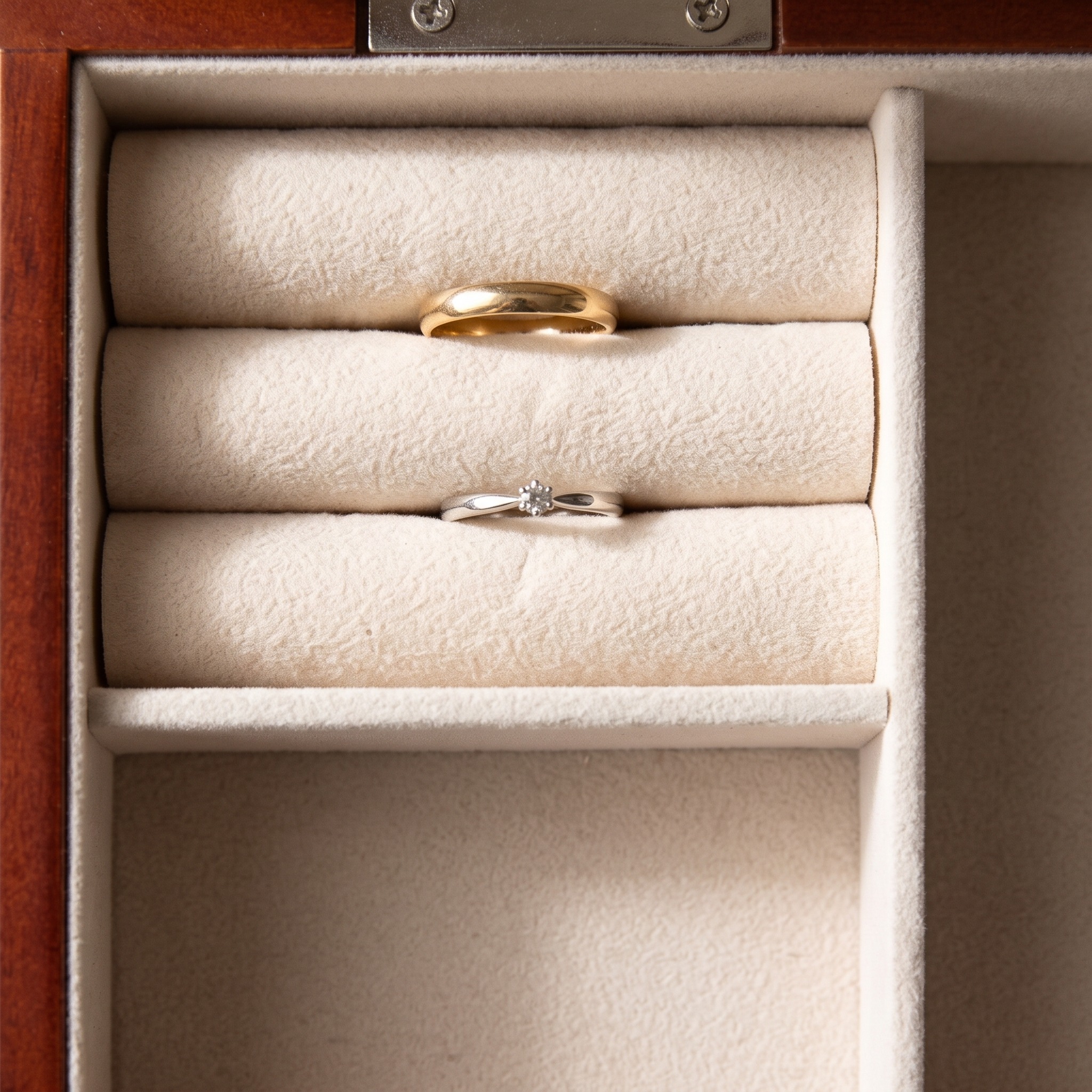 Jewelry Valet Box with Drawer, 11 in, Brown, photo 4 of 5