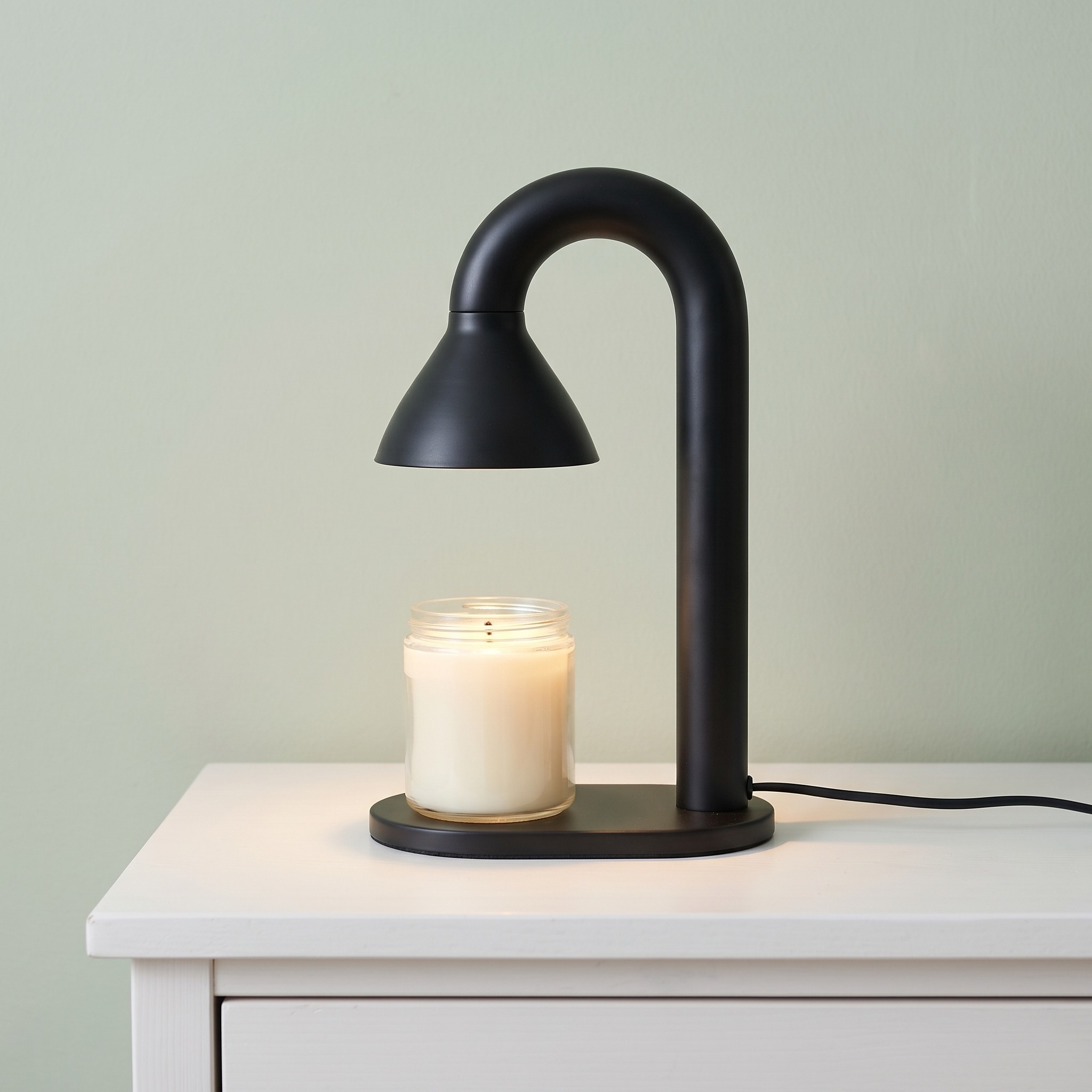 Candle Warmer Lamp with Timer, Metal, Black, photo 5 of 5