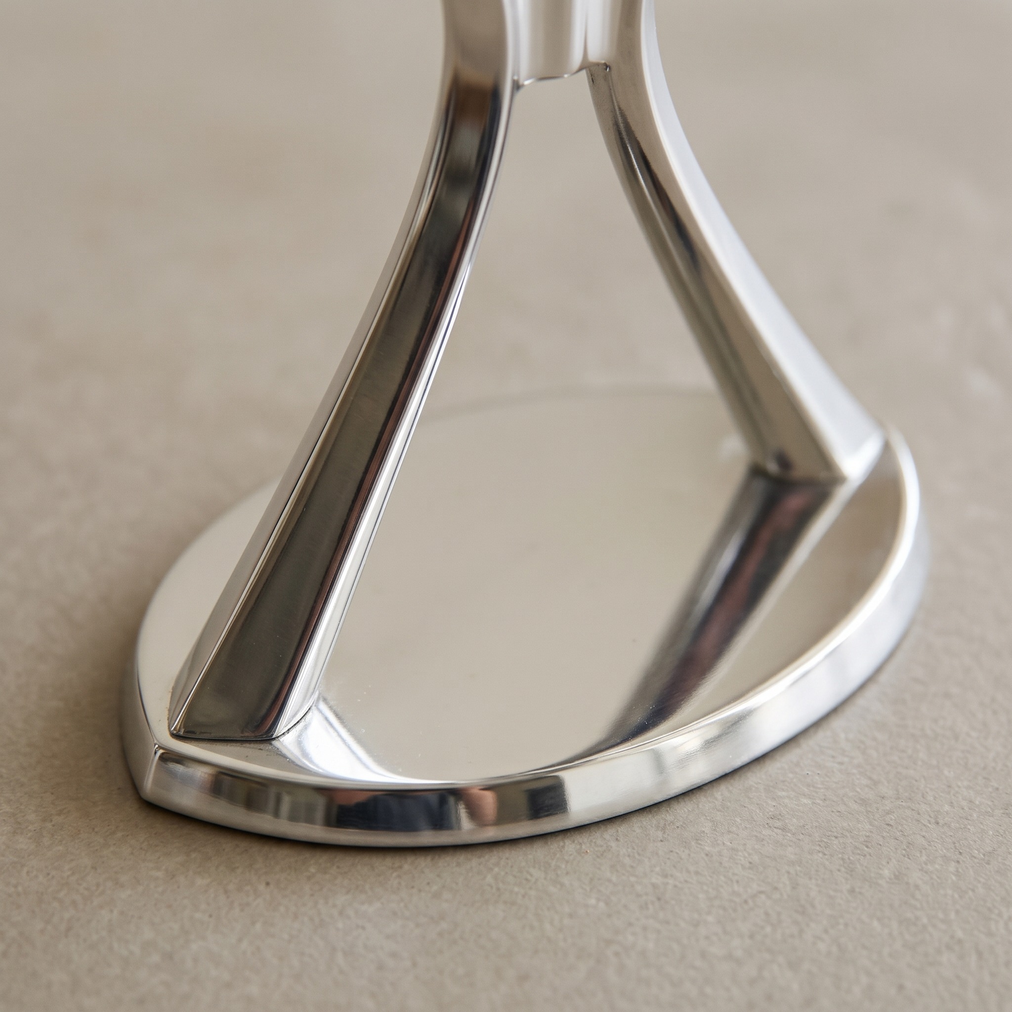 Modern Hanukkah Menorah, 8.5 in, Polished Aluminum, Silver, photo 5 of 5