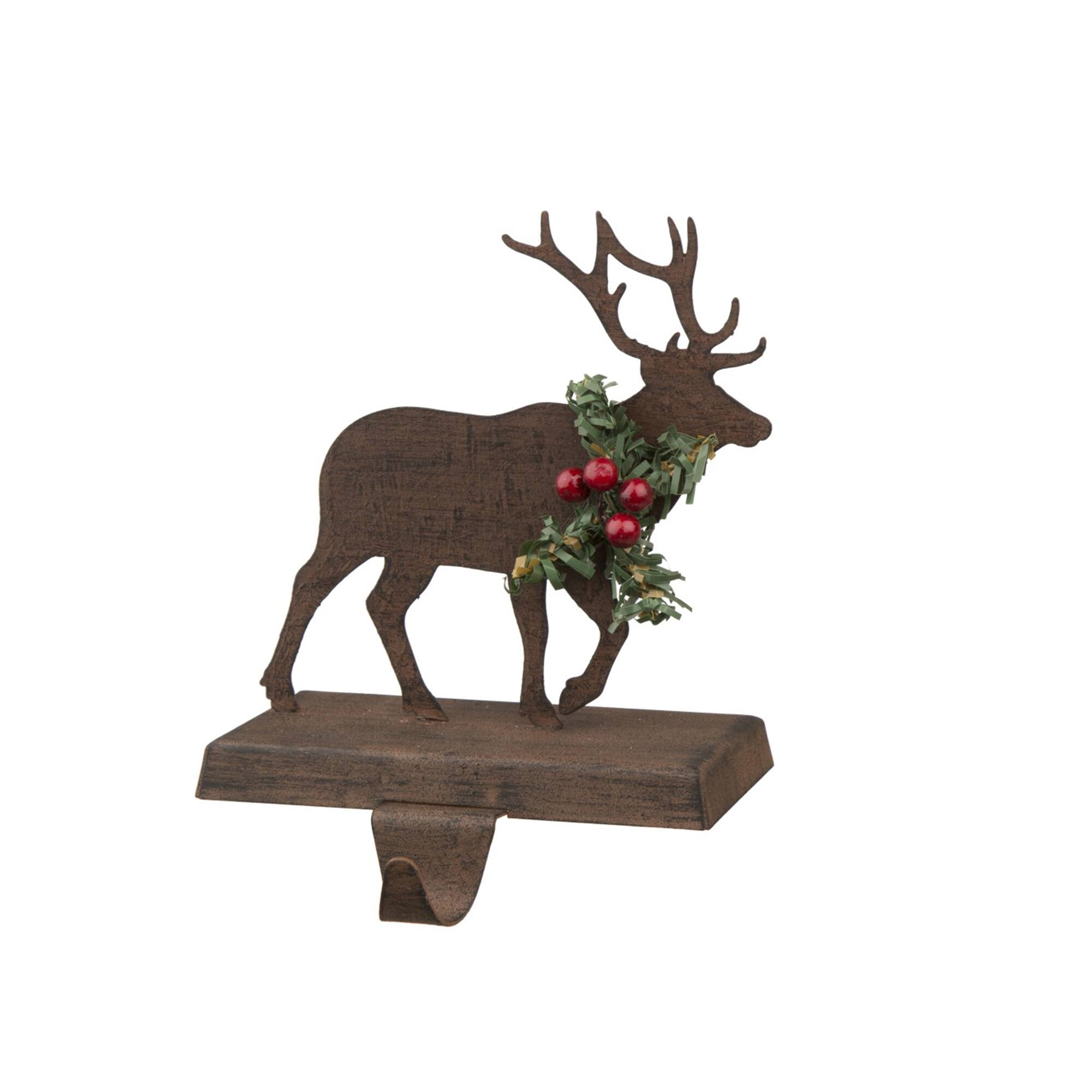 Reindeer Stocking Holders, Set of 2, Brown, photo 4 of 5