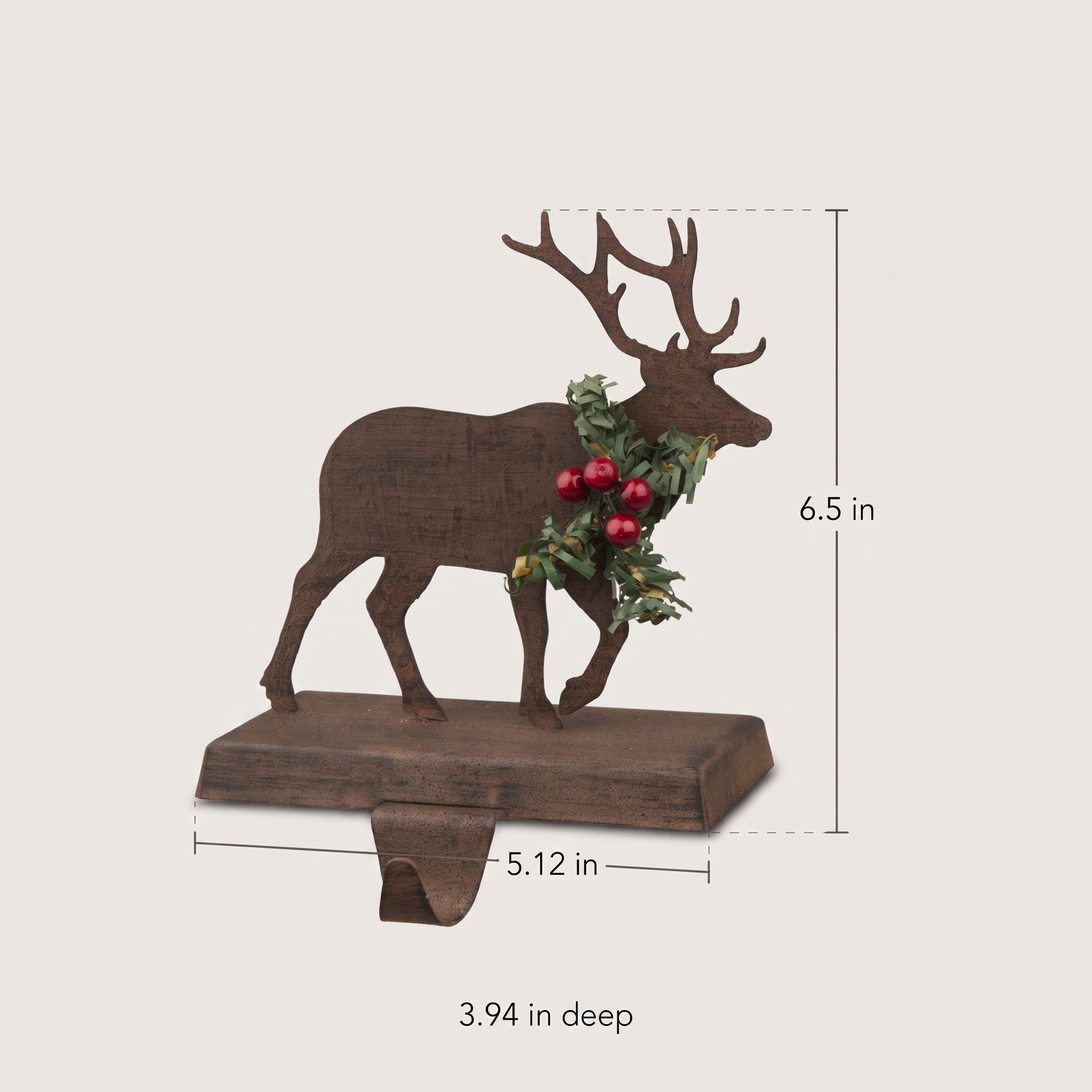 Reindeer Stocking Holders, Set of 2, Brown, photo 2 of 5