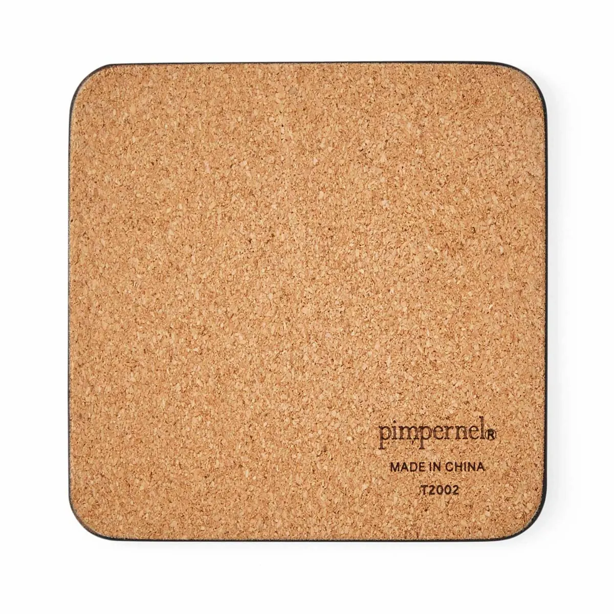 Cork-Back Christmas Tree Coaster Set of 6, 4 in, Cream & Green, photo 5 of 5
